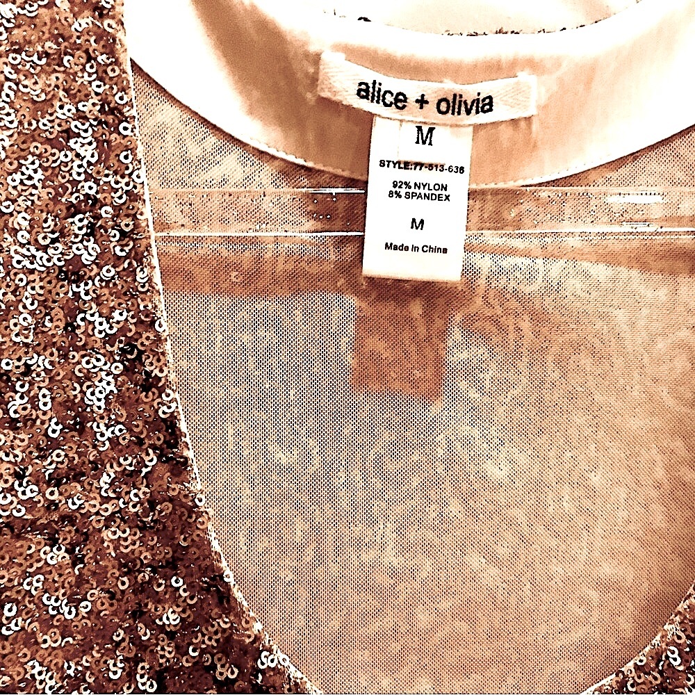 Alice + Olivia Racerback Sequin Tank Great Condition